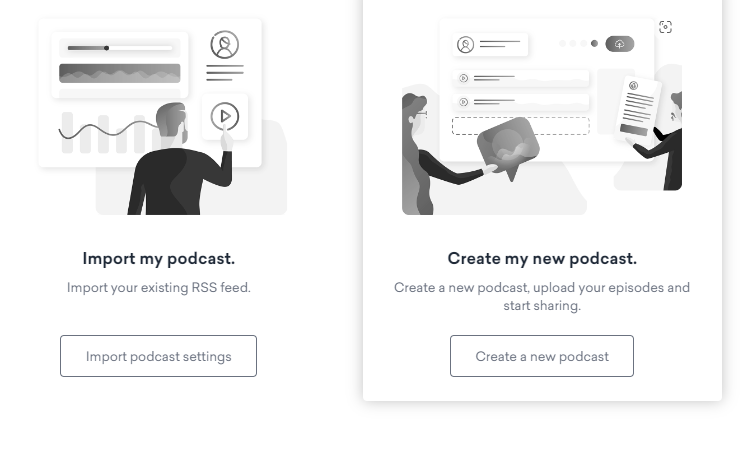 Importing a podcast to Podcast.co