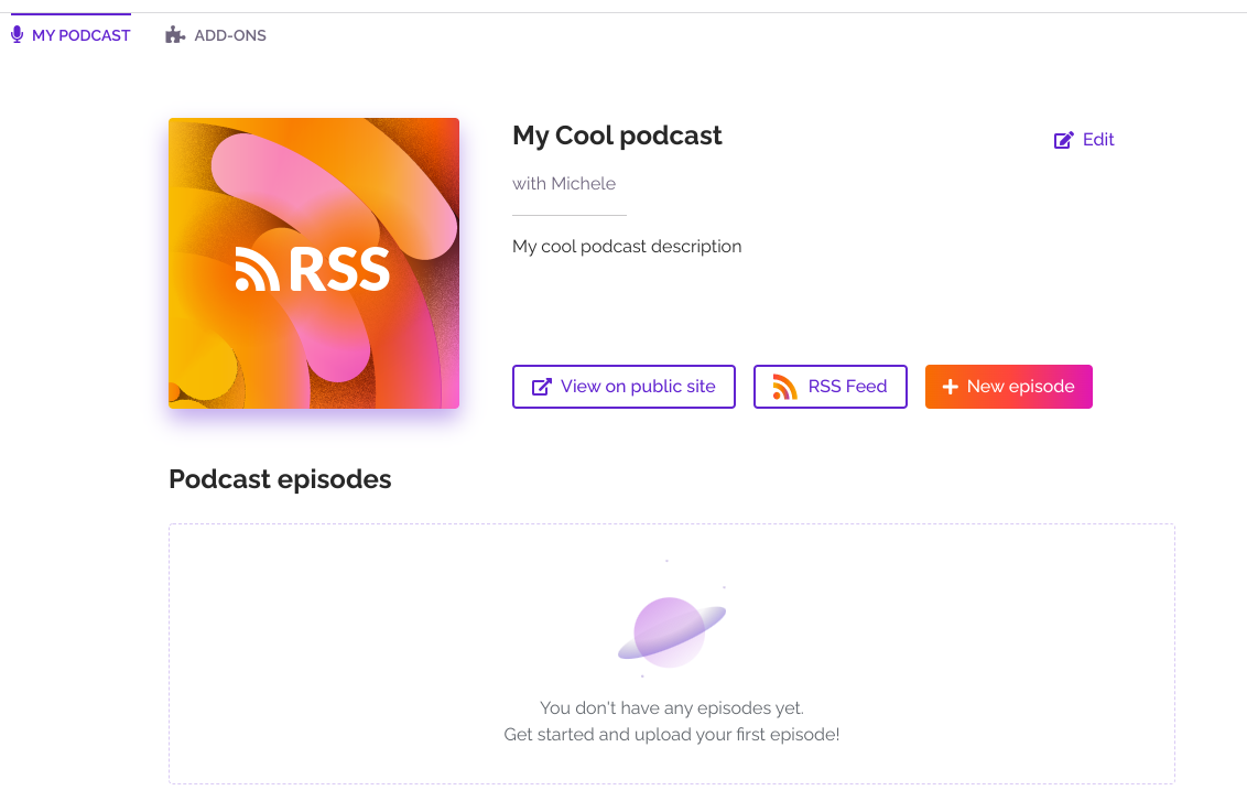New podcast show on RSS.com