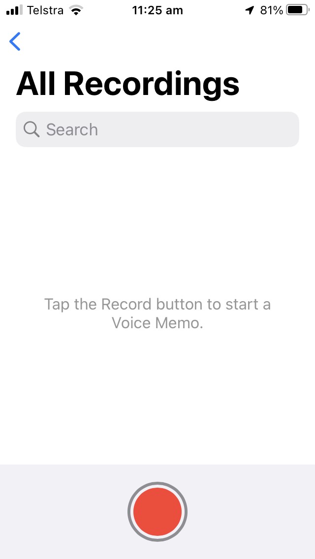 how to record audio on iPhone with the Voice Memo app