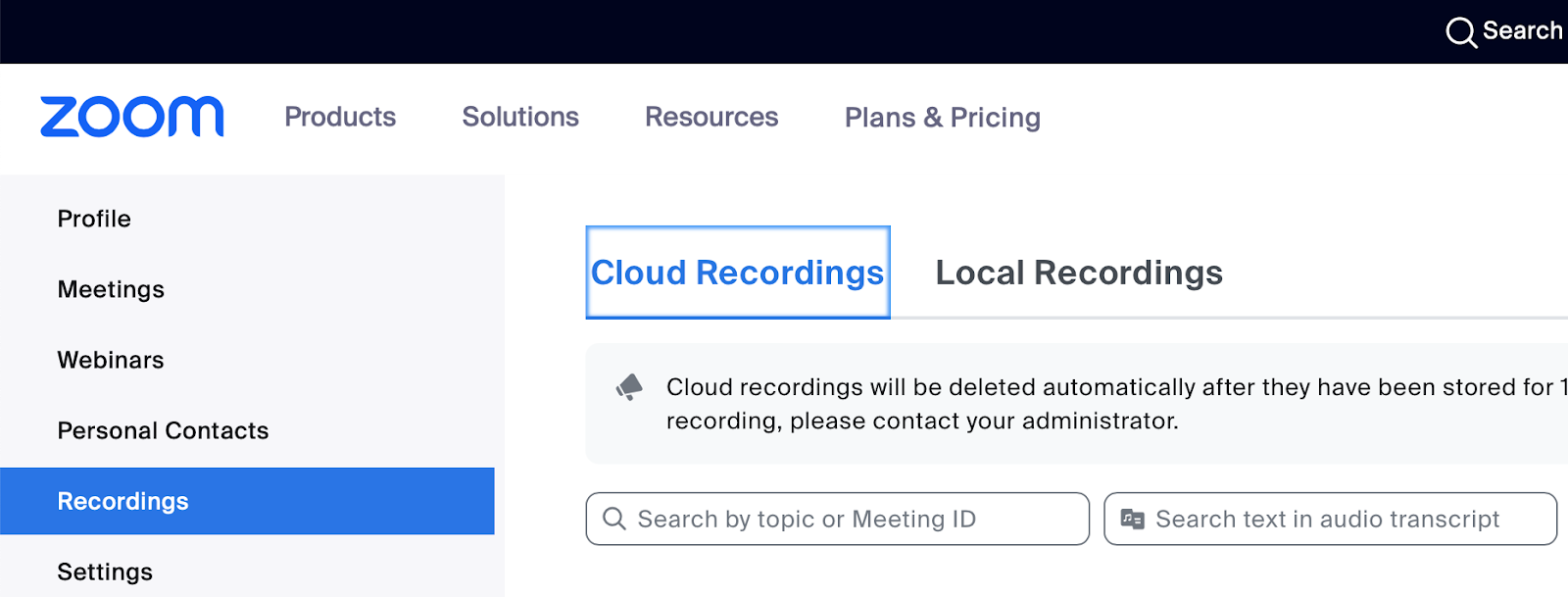 Zoom cloud recordings location