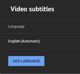 Adding captions to YouTube videos