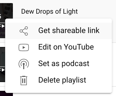 Setting an existing playlist as a YouTube podcast